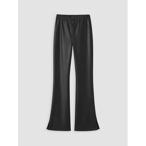 Leggings évasés en similicuir pour filles