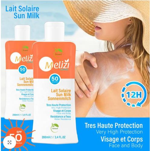 LAIT SOLAIRE VISAGE ET CORPS SPF50+