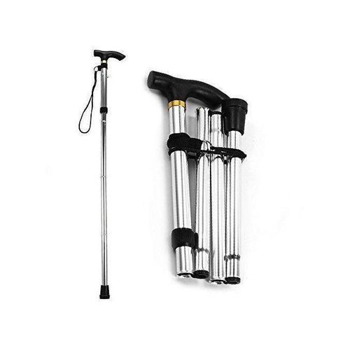 Canne de Marche en Aluminium, Réglable, Durable, et Antidérapante pour Randonnée et Utilisation Quotidienne, Argent