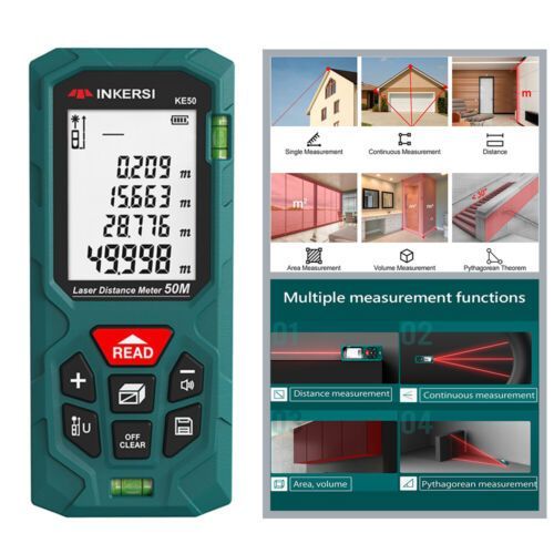 شريط قياس رقمي بالليزر من إنكرسي لمسافة 4050 متر