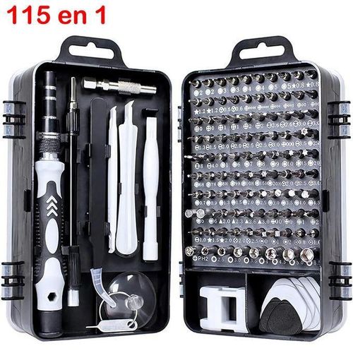 115 en 1 Tournevis de Precision Boite, Réparation Téléphone PC Bricolage