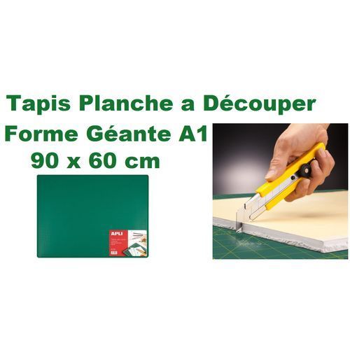 Tapis Planche a découper PVC A1 60x90cm,Très Résistant,Quadrillé,Surface Protégé