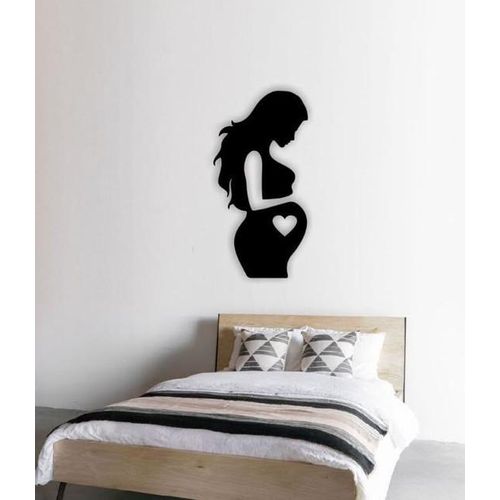Tableau Mural en Métal - Silhouette Amour - Décoration Murale 50 × 30 cm