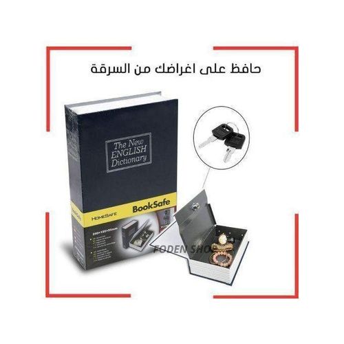 Coffre-fort portable avec serrure à clé240 x 155 x 55 cmCoffre-fort en forme de livreBoîte de rangement Pour ranger de largent et des bijoux