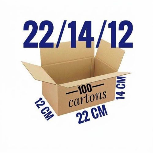 Carton d'Emballage 50 piéce 22 x 14 x 12 cm