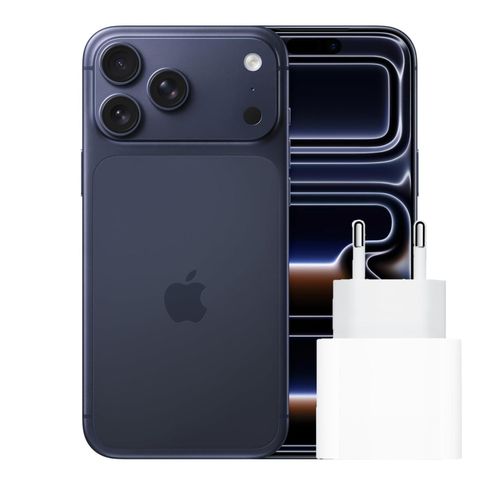 Pack iPhone 17 Pro Max 256 Go Bleu Intense + Adaptateur Secteur USB-C 20W
