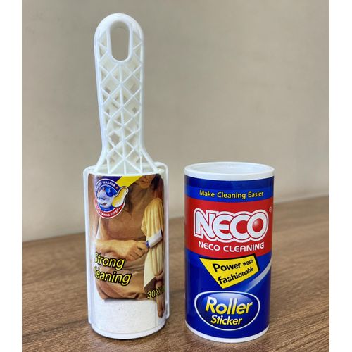 Rouleau Adhésif Anti-Peluches Réutilisable avec Recharge – Nettoyeur pour Vêtements, Canapés et Tissus