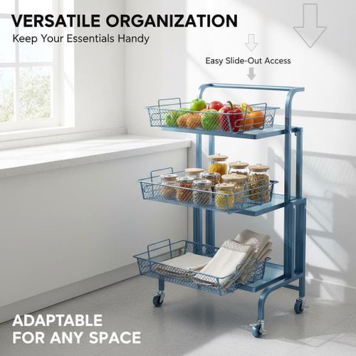 Chariot de service mobile pour rangement et organisation