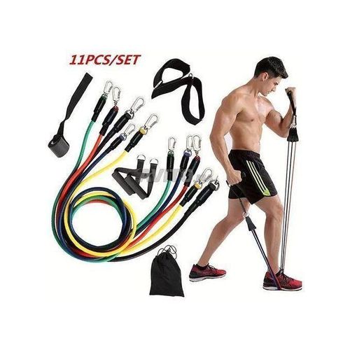 Kit de Bandes Fitness Élastique Résistance pour exercices 11 Pièces