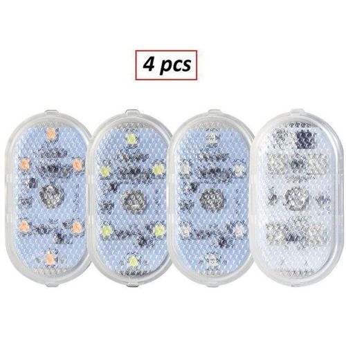 4 pcs Plafonnier LED intérieur de voiture, lumière de lecture tactile