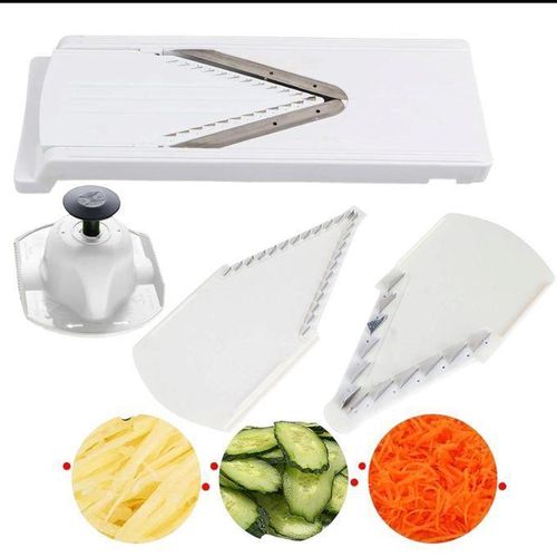 Coupe-Légumes et Fruits r Manuel Multifonction – Mandoline à Lame en V – 3 Épaisseurs – Sécurité Main