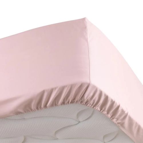 Drap housse rose (90 x 200 cm)