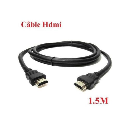 Câble HDMI Haute Vitesse - 4K UHD, Compatible TV, PC, Console et Box Décodeur