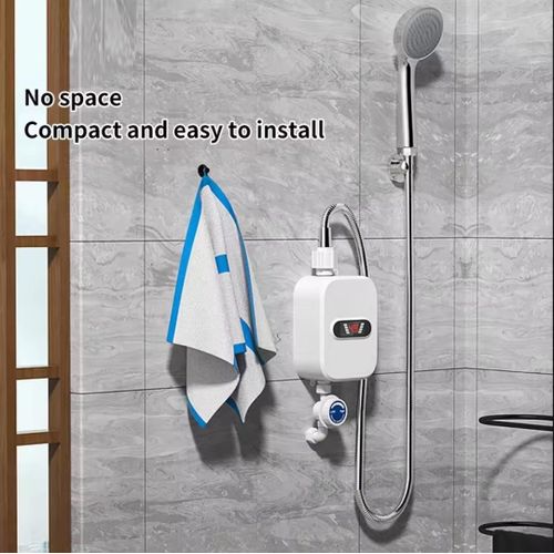 Mini chauffe-eau électrique sans réservoir 3500 W - Sans réservoir - Eau chaude instantanée - Robinet avec écran numérique