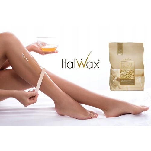 Perles de cire dure pour l'épilation, Formulation naturelle idéale pour tous les types de peau, Arôme vanille, Les zones intimes, les aisselles, 1 kg