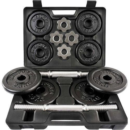 Kit d’haltères musculation 20 kg avec valise – Entraînement complet