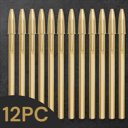 boite de 12 Stylos Elegant Crystal marron: Éclat et élégance au quotidien