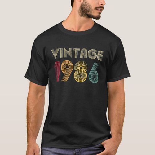 Gift T-shirt 35th anniversary 1986 Men women 35 years old