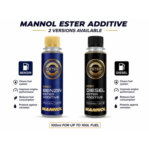 Ester Additif Carburant 100ml – Essence ou Diesel – Nettoyant Injecteurs & Protection Moteur