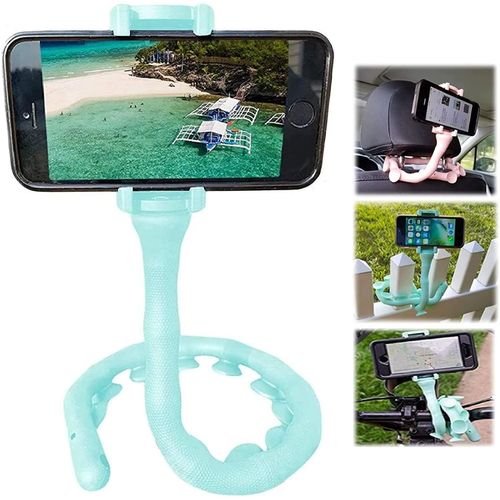 Support Téléphone Flexible en Forme de Ver Pour Voiture,Vélo, Bureau et Lit – Support Universel Rotatif et Ajustable