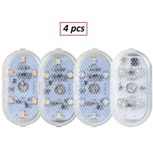 4 pcs Plafonnier LED intérieur de voiture, lumière de lecture tactile