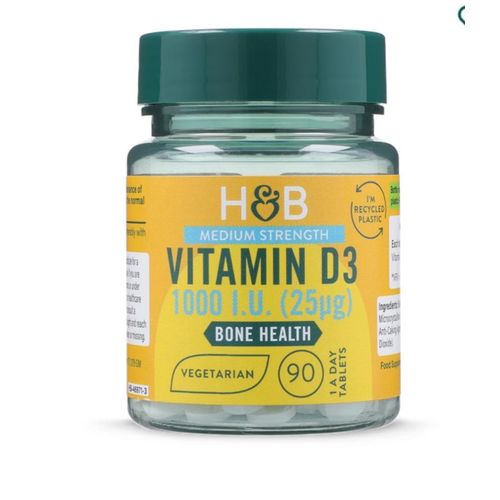 Vitamin D3 1000 I.U. 25µg 90 Tablets
