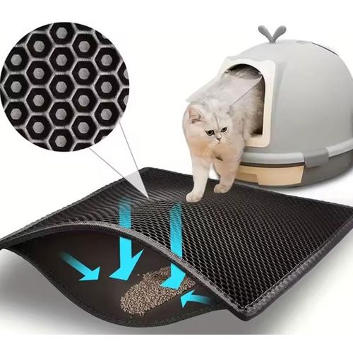 Tapis de bac à litière, tapis de toilette pour chat 45x30cm