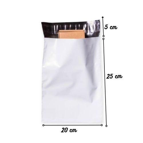 Pack de 100 Sachets d'Expédition 20x25cm – Blanc pour vendeurs e-commerce