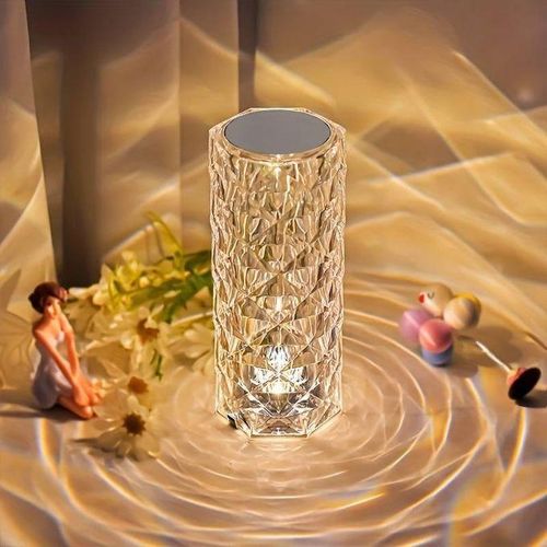 Lampe De Table En Cristal, Veilleuse À Changement De Couleur Pour Chambre salon décor