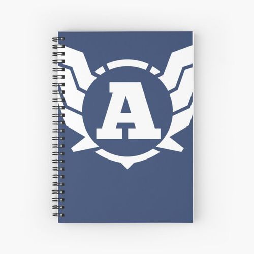 Superhero Letter A. Power of Wings Spiral Notebook Bloc note