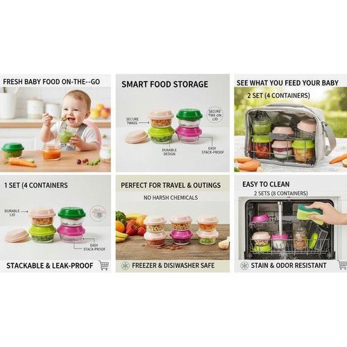 Récipients en verre pour le stockage des aliments (2 piece )