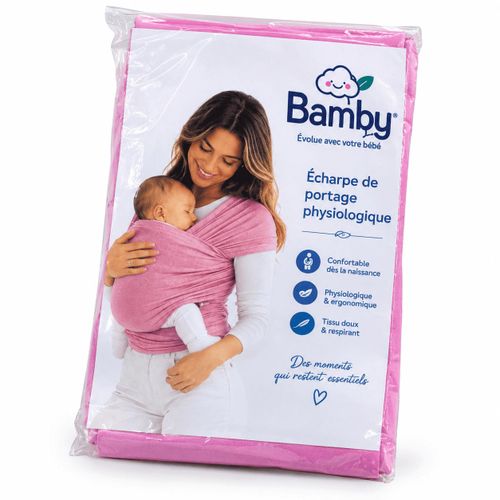 Écharpe de Portage Bébé Physiologique et Ergonomique – Porte-Bébé en Tissu Doux et Respirant – Confortable Dès la Naissance – Portage Mains Libres
