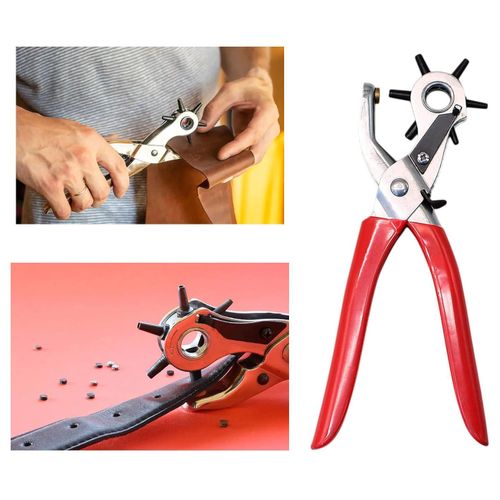 Perforateur Manuel pour Ceintures et Cuir 6 Tailles Rglables avec Poignes Confortables
