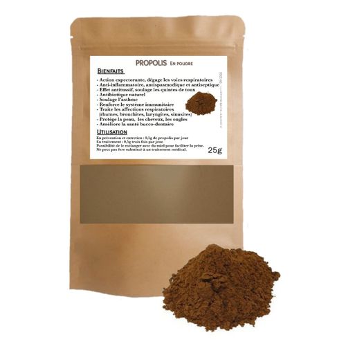 PROPOLIS EN POUDRE 100% NATUREL. DEFENSES IMMUNITAIRES. ANTIVIRAL ANTI BIOTIQUE NATUREL