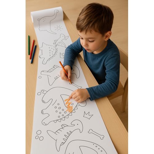 Rouleau de Coloriage Géant "Magic Art Painting" de 3M L'Aventure Créative des Dinosaures !