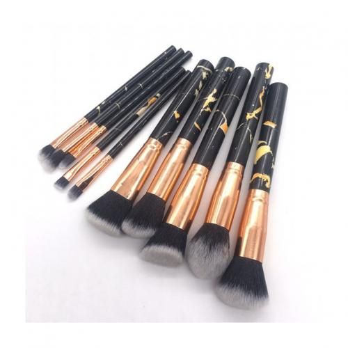 10 Pinceux en marbre noir Pinceaux de maquillage