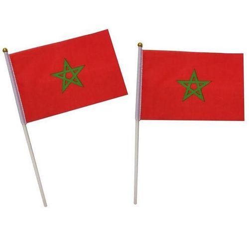 Lot de 5 Drapeaux Maroc – Rouge/Vert