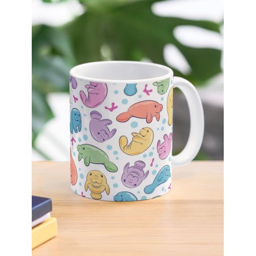 Modèle mignon de lamantin - motif sous-marin coloré Mug classique