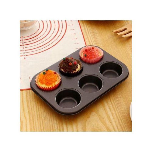 Moule à Cupcakes 6 tasses, Métal Anti-adhésif Moule à à pâtisserie.