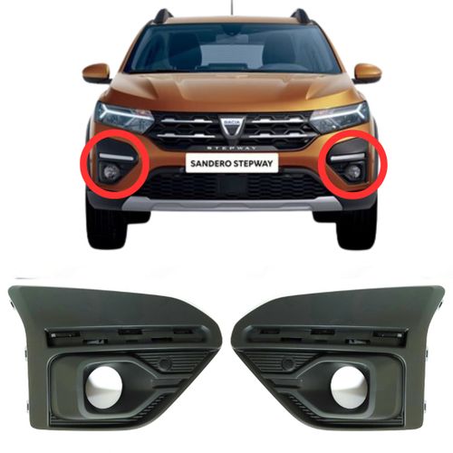 Jeux de Cache phare secour avant pour Dacia Sandero Stepway
