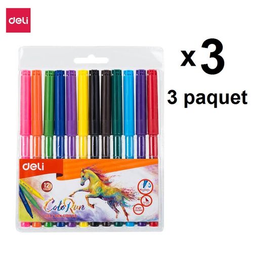 أقلام لبدية 12 لون