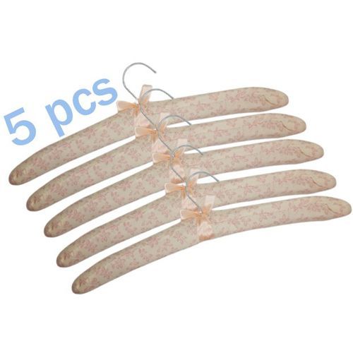 جديد مجموعة من 5 علاقات مبطنة بالساتان شماعات ملابس للخزانة