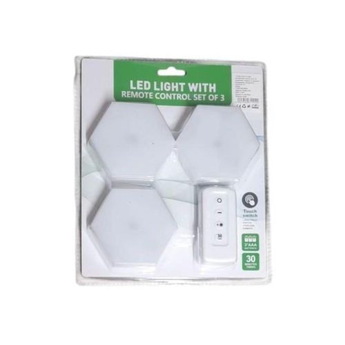 Pack de 3 Lampes Light LED Sans Fil Avec Télécommande de Contrôle