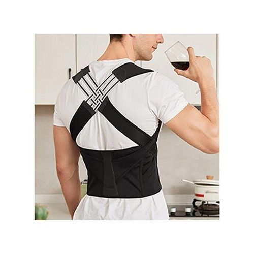 Correcteur de Posture Dos élastique, Ceinture correctrice de Posture réglable pour Femmes et Hommes