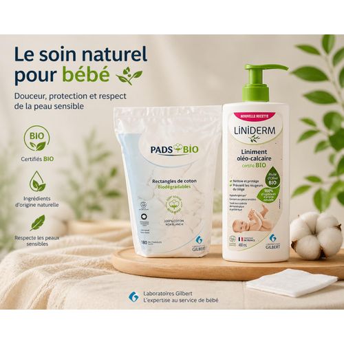 pack soin essentielles liniment 480 ml+pads 180 pcs