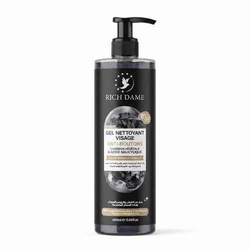 Gel Nettoyant Visage Anti-Boutons Charbon Végétal & Acide Salicylique