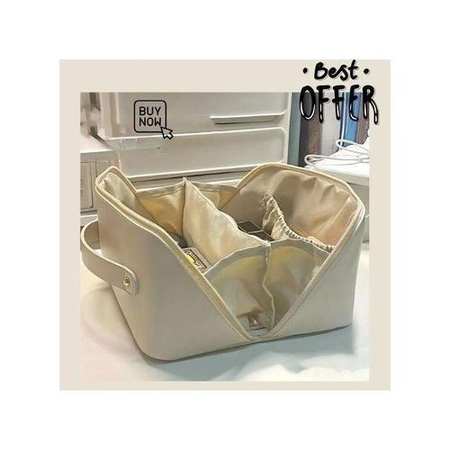Sac Accordéon Multifonction – Grande Capacité avec Fermeture Éclair, Compartiments Multicouches pour Maquillage et Rangement