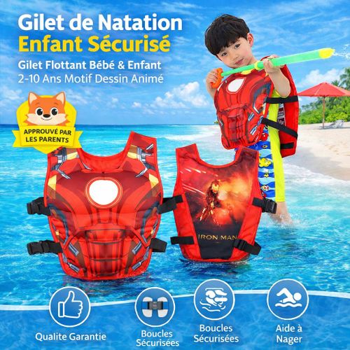 Gilet de Natation Enfant Scuris Gilet Flottant Bb Enfant 2-10 Ans Motif Dessin Anim Aide Apprendre Nager Piscine Plage