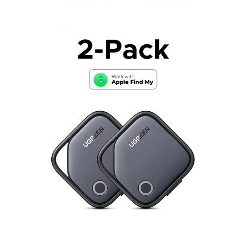 2 Pack Tracker Intelligent Apple Find My Rechargeable USB-C Localisateur pour Cls Sac et Bagage