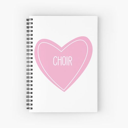 I Love Choir Heart Spiral Notebook Bloc note